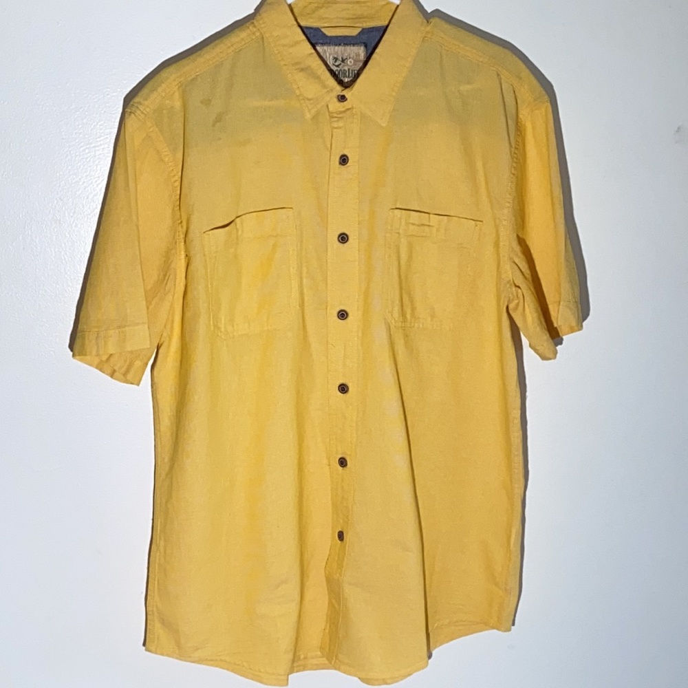 Outdoor Life yellow short sleeve shirt NWOT size L
